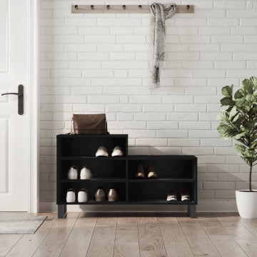 Pantofar, negru, 102x36x60 cm, lemn compozit - Img 1