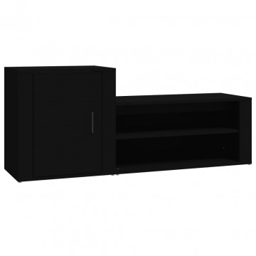 Pantofar, negru, 130x35x54 cm, lemn prelucrat - Img 2