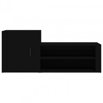 Pantofar, negru, 130x35x54 cm, lemn prelucrat - Img 8