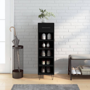 Pantofar, negru, 30x35x105 cm, lemn compozit - Img 1