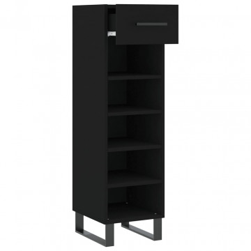 Pantofar, negru, 30x35x105 cm, lemn compozit - Img 8