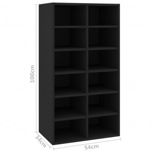 Pantofar, negru, 54x34x100 cm, PAL - Img 5