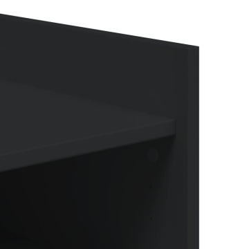 Pantofar, negru, 74,5x37,5x100 cm, lemn prelucrat - Img 7
