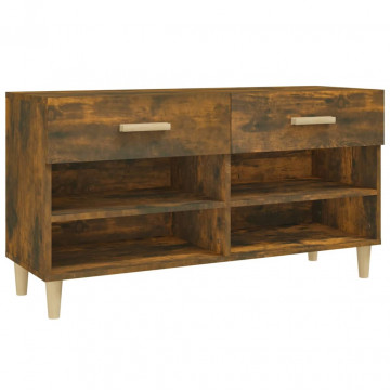 Pantofar, stejar fumuriu, 102x35x55 cm, lemn compozit - Img 2