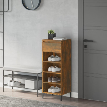 Pantofar, stejar fumuriu, 40x36x105 cm, lemn prelucrat - Img 1