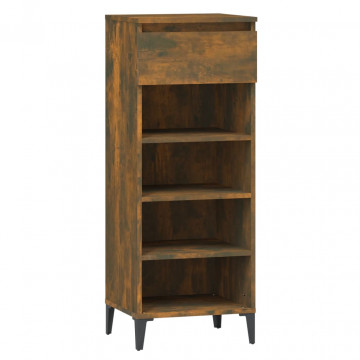 Pantofar, stejar fumuriu, 40x36x105 cm, lemn prelucrat - Img 2