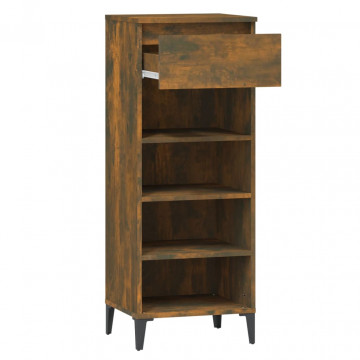 Pantofar, stejar fumuriu, 40x36x105 cm, lemn prelucrat - Img 5