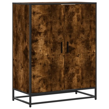 Pantofar, stejar fumuriu, 75x38x97,5 cm, lemn prelucrat/metal - Img 2