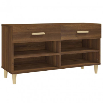 Pantofar, stejar maro, 102x35x55 cm, lemn compozit - Img 2