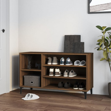 Pantofar, stejar maro, 102x36x60 cm, lemn prelucrat - Img 1