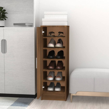 Pantofar, stejar maro, 32x35x92 cm, lemn prelucrat - Img 1