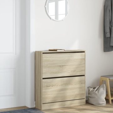 Pantofar, stejar sonoma, 80x21x87,5 cm, lemn compozit - Img 3