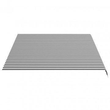 Pânză de rezervă copertină, antracit și alb, 4x3 m - Img 4