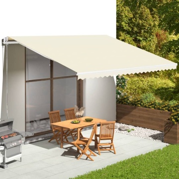 Pânză de rezervă copertină, crem, 5x3,5 m - Img 1