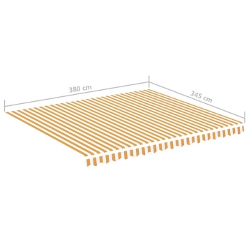 Pânză de rezervă copertină, galben și alb, 4x3,5 m - Img 5