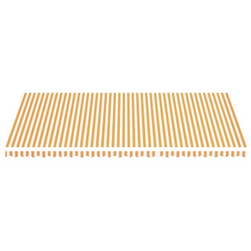 Pânză de rezervă copertină, galben și alb, 6x3,5 m - Img 3