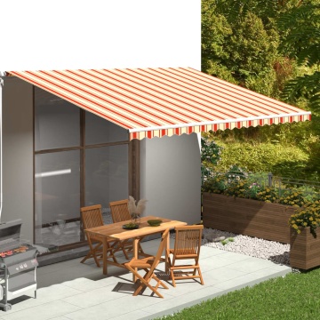 Pânză de rezervă copertină, galben și portocaliu, 5x3,5 m - Img 1