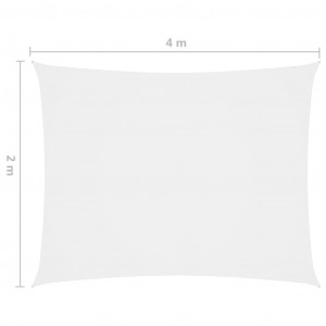 Pânză parasolar, alb, 2x4 m, țesătură oxford, dreptunghiular - Img 5
