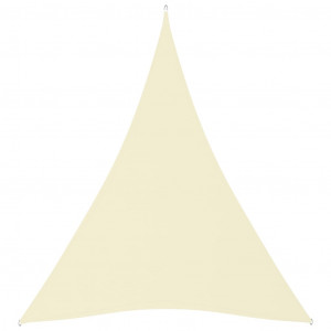 Pânză parasolar, crem, 3x4x4 m, țesătură oxford, triunghiular - Img 1