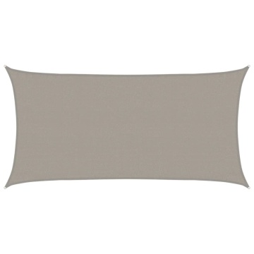 Pânză parasolar, gri deschis dreptunghiular 3x6 m HDPE 160 g/m² - Img 2