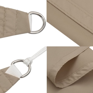 Pânză parasolar gri taupe 3x5 m țesătură oxford dreptunghiular - Img 6