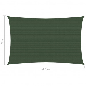 Pânză parasolar, verde închis, 2x4,5 m, HDPE, 160 g/m² - Img 5