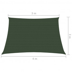 Pânză parasolar, verde închis, 3/4x3 m, HDPE, 160 g/m² - Img 5