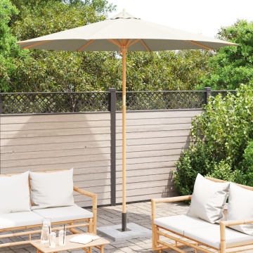 Parasol de grădină Crem 270x260 cm Bambus - Img 3