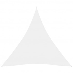 Parasolar, alb, 3,6x3,6x3,6 m, țesătură oxford, triunghiular - Img 1