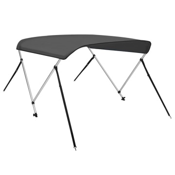 Parasolar barcă Bimini cu 2 arcuri, antracit, 180x150x110 cm - Img 3