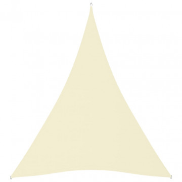 Parasolar, crem, 4x5x5 m, țesătură oxford, triunghiular - Img 1