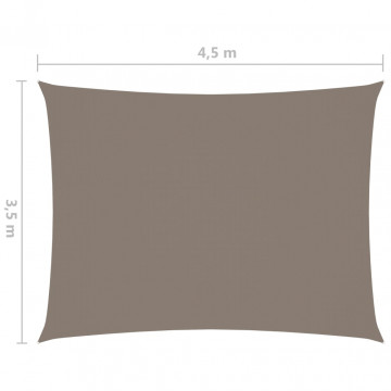 Parasolar, gri taupe, 3,5x4,5 m, țesătură oxford dreptunghiular - Img 5