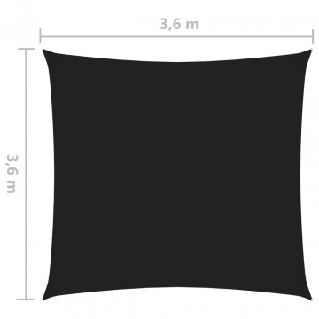 Parasolar, negru, 3,6x3,6 m, țesătură oxford, pătrat - Img 5
