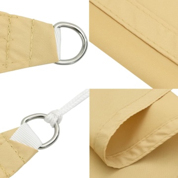 Parasolar, nisipiu, 3,6x3,6 m, 100% poliester Oxford - Img 5