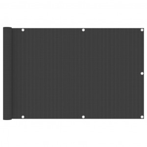 Paravan de balcon, antracit, 90x300 cm HDPE - Img 1