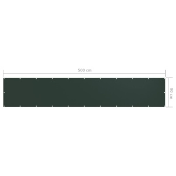 Paravan de balcon, verde închis, 90x500 cm, țesătură oxford - Img 5
