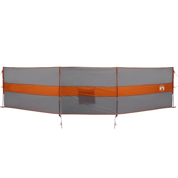 Paravan de camping, gri/portocaliu, 490x123 cm, impermeabil - Img 4