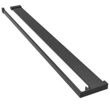 Paravan duș walk-in cu raft negru 100x195cm sticlă ESG/aluminiu - Img 6