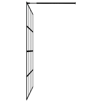 Paravan duș walk-in cu raft negru 90x195 cm sticlă ESG/aluminiu - Img 5
