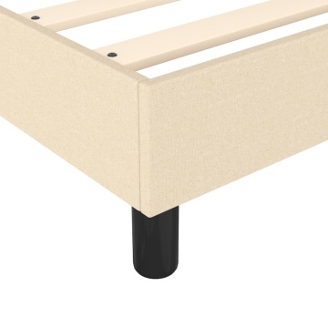 Pat box spring cu saltea, crem, 100x200 cm, textil - Img 6