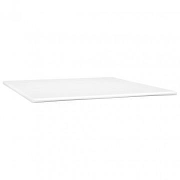 Pat box spring cu saltea, gri deschis, 180x200 cm, catifea - Img 5