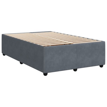 Pat box spring cu saltea, gri închis, 120x200 cm, catifea - Img 5