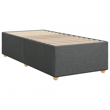 Pat box spring cu saltea, gri închis, 90x200 cm, textil - Img 8