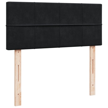 Pat box spring cu saltea, negru, 120x200 cm, catifea - Img 8