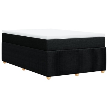 Pat box spring cu saltea, negru, 120x200 cm, textil - Img 5