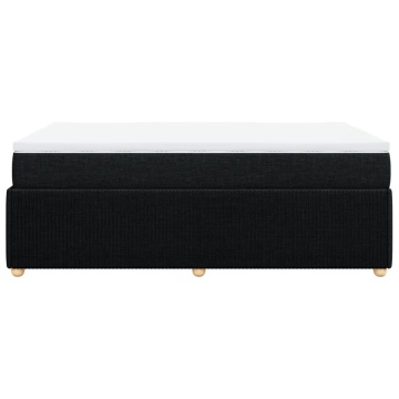 Pat box spring cu saltea, negru, 120x200 cm, textil - Img 8