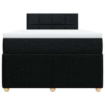 Pat box spring cu saltea, negru, 120x200 cm, textil - Img 4