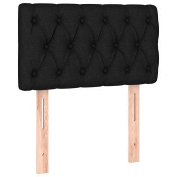 Pat box spring cu saltea, negru, 80x200 cm, textil - Img 5