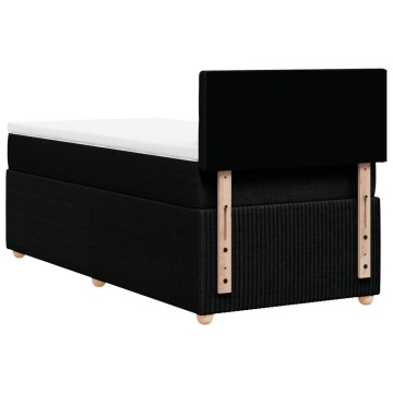 Pat box spring cu saltea, negru, 90x190 cm, textil - Img 7