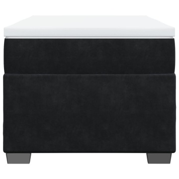 Pat box spring cu saltea, negru, 90x200 cm, catifea - Img 4